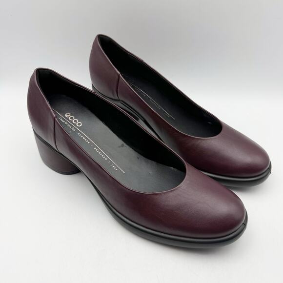 Ecco Womens Sculpted Luxury Modern Pump EU 41 US 10-10.5 Fig Purple Leather NIB - Picture 6 of 13